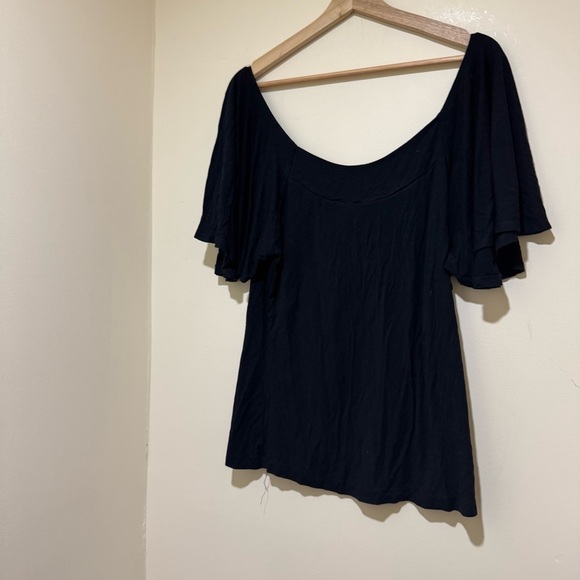 Women’s Newport News 90s Goth Witchy Black Short Sleeve Flowy Sleeves Size XL - Picture 12 of 15